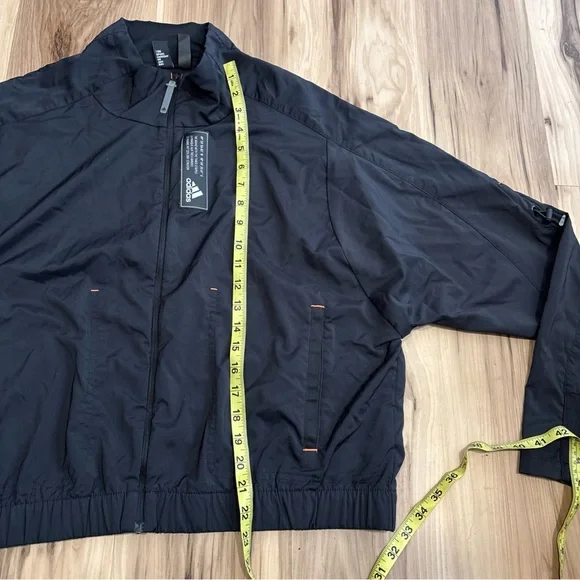 Adidas Tech Track Jacket Women's Large Black Lightweight Mesh Back - Picture 8 of 11